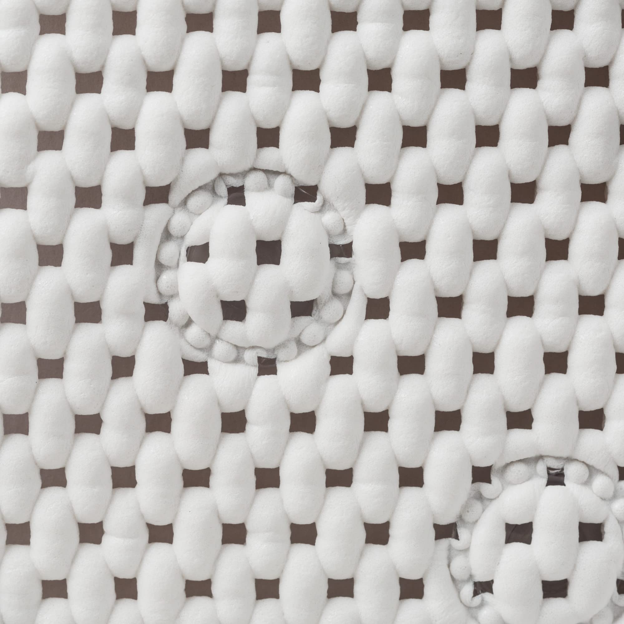 Duck Brand Softex Shower Mat, Machine Washable, 21 X 21 Inches, White, Skid Resistant (285154)